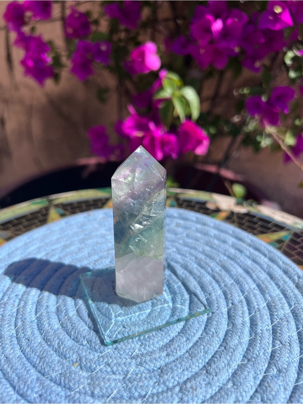 Fluorite Point Tower in Purple & Green